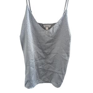 Nicole Miller Silver Animal Print Camisole Tank Top